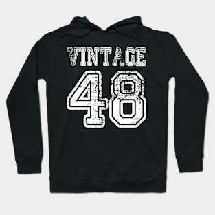 Vintage 48 2048 1948 T-shirt Birthday Gift Age Year Old Boy Girl Cute Funny Man Woman Jersey Style Hoodie